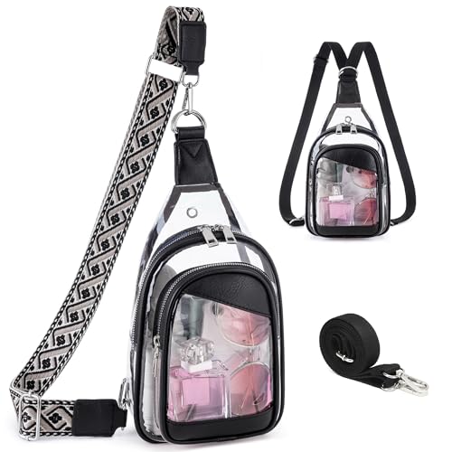 MYHOZEE Small Diaper Bag Crossbody Sling Purse for Women - 2 in 1 Leather Backpack with 2 Straps for Short Trips Work Daily | Mini diaper bag - color: F186-pvc-black