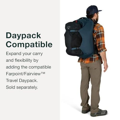 Osprey Farpoint 40L Men's Travel Backpack, Muted Space Blue - color: Muted Space Blue, size: 40L