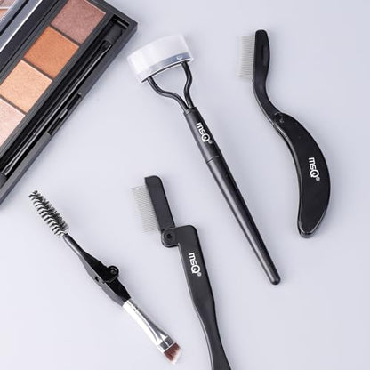 MSQ Eyebrow Brush and Comb Folding Eyelash Brush Eyelash Separator Eye Brow Comb & Spoolie Brush Professional Mascara Brushes Eye Makeup Tools Set 4PCS - size: 4 PCS