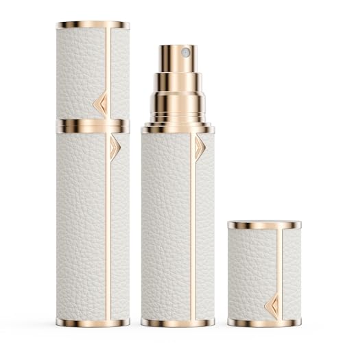 kuangre 10ml Atomizer Perfume Spray Bottle, Empty Cologne Dispenser, Portable Sprayer Travel Essentials for Many Scenes Gifts. - color: White-10ml