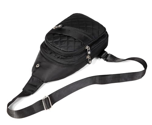 AOSTIHOT Crossbody Small Sling Backpack Sling Bag for Women, Chest Bag Daypack Crossbody for Travel Sport Running Hiking Dark Black - color: Dark Black