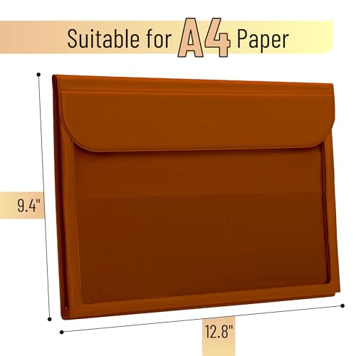 Mr. Pen- File Folder, Brown, Letter Size, Clear Plastic Folders for Documents - color: Brown