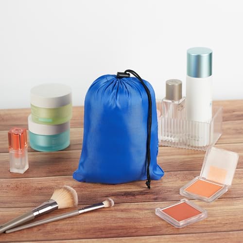 PALTERWEAR Drawstring Bag with Toggle - Nylon Cinch and Ditty Pouch Six-Pack (Blue, 6 x 8 Inch, Set of 6) - color: Blue, size: 6 x 8 Inch