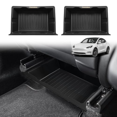 VaultsOnWheels Under Seat Storage Box Fit for 2020-2025 Tesla Model Y Accessories, Console Organizer Tool Box Custom Fit Detachable Underseat Organizer (NOT for Juniper) - size: 2) Model Y|20-25|Front Underseat Storage