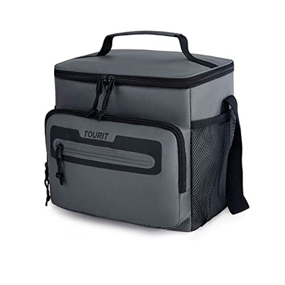 TOURIT Large Lunch Bag 14L Insulated Lunch Box Lunch Cooler for Men Women Work, Black - color: Y-Dark Gray