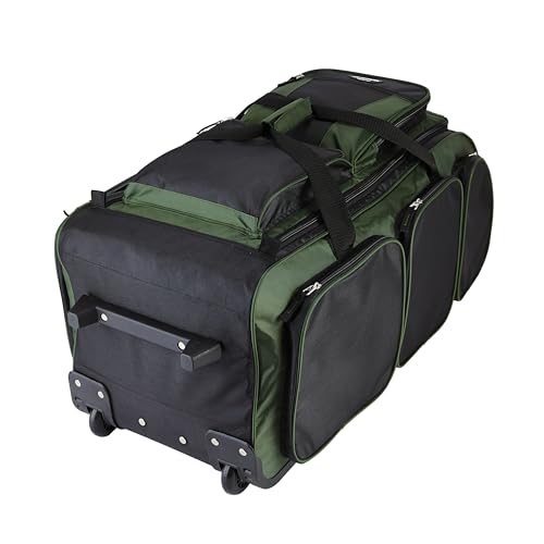 Travelers Club Xpedition 30 Inch Multi-Pocket Upright Rolling Duffel Bag - color: Forest Green