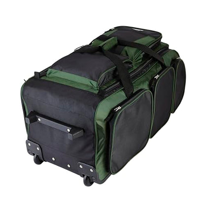 Travelers Club Xpedition 30 Inch Multi-Pocket Upright Rolling Duffel Bag - color: Forest Green
