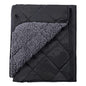 REDCAMP Waterproof Stadium Blanket with Sherpa Lining, Cold Weather Car Blanket Windproof for Outdoor Camping, Machine Washable (50"x 59") - color: 50"x 59" Black