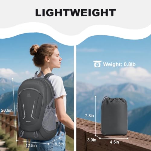 MIYCOO Backpack - Ultra Lightweight Packable Backpack for Travel Camping, Hiking Back Pack Waterproof Foldable Daypack for Men Women Grey - color: Grey