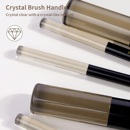 MAANGE 13 PCS Makeup Brushes Professional Make Up Brushes Premium Synthetic Powder Concealers Brushes Travel Makeup Brush Set with Case (Black) - color: Black