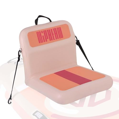 niphean Inflatable Kayak Seat with Back Support, Ergonomic Paddle Board Seat for Comfortable Backrest, Sturdy Kayak Accessories for SUP Paddelboard, Boat, Canoe, Kayak Seat Cushion for Versatile Use - color: Golden Twilight