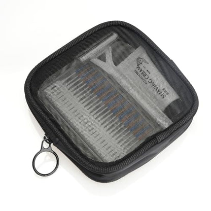 Patu Mesh Travel Toiletry Bag, Transparent Standing Pouch, Portable Shaving Washing Kits Organizer, Personal Care Trip Case, Pack of 2 Sizes (S/M), Black - size: S & M (2 pcs)