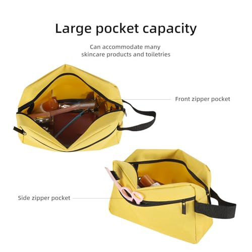 Icramsy Travel Toiletry bag Toiletry bag for women men Hanging Cosmetic bag Travel accessories for Women Men (Yellow) - color: Yellow