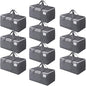 BlissTotes Large Moving Boxes and with Zippers & Handles Moving Supplies with lids, Heavy Duty Totes for Storage Bags for Space Saving, Fold Flat, Moving and Storing, 93L, 10 Pack - size: 93L-10 Packs
