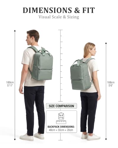 wepadre Small Travel Backpack for Women Men Personal Item Travel Bag Carry on Backpack for Travel Carry on Luggage - color: Olive Green