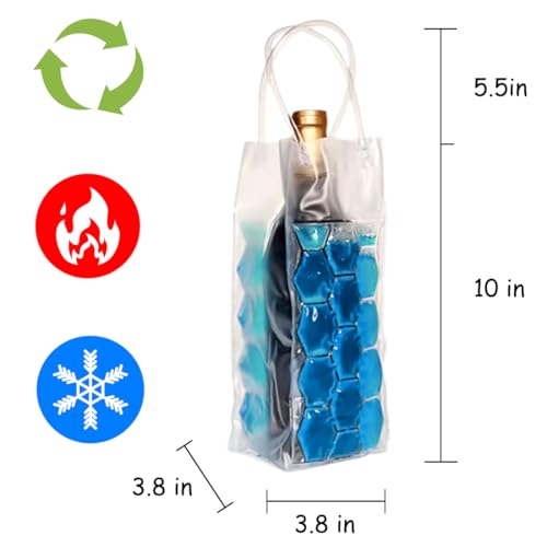 Ice Wine Bag Chiller Cooler - Wine Fridge for Red, White, Champagne or Sparkling. Set 2 (Blue) - style: Blue Wine Bag