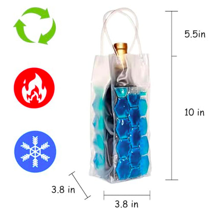 Ice Wine Bag Chiller Cooler - Wine Fridge for Red, White, Champagne or Sparkling. Set 2 (Blue) - style: Blue Wine Bag