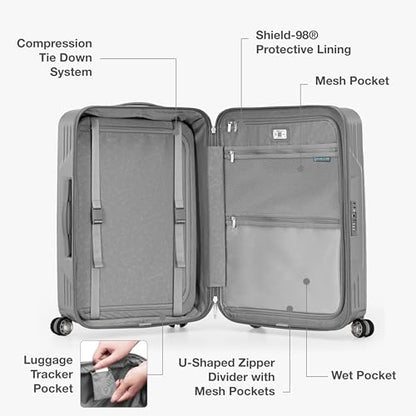 Traveler's Choice Ultimax II Polycarbonate Hardside Luggage with Spinner Wheels, Slate Gray, 29-Inch Large Luggage - color: Slate Gray, size: 29-Inch Large Luggage