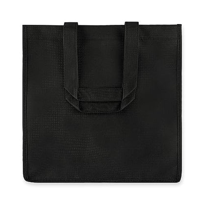 True Wine Tote Bag, 6 Bottle Wine Carrier, Wine Carrier Tote Bag with Dividers, Reusable Wine Bags, Wine Bottle Carrier Tote, Black, Set of 1 - size: 6-Bottle