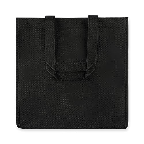 True Wine Tote Bag, 6 Bottle Wine Carrier, Wine Carrier Tote Bag with Dividers, Reusable Wine Bags, Wine Bottle Carrier Tote, Black, Set of 1 - size: 6-Bottle