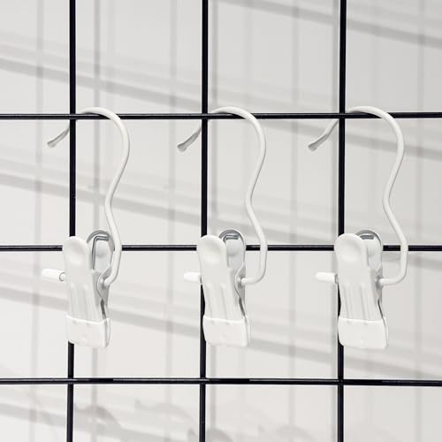 Hangers Clips,Stainless Hooks for Closet Hooks,Heavy Duty Clothespins Laundry Hanging Hooks,Travel Portable Clothes,Boot Tall Towel Hats Socks Pants and Bras (10, Matte White) - color: Matte White