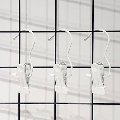 Hangers Clips,Stainless Hooks for Closet Hooks,Heavy Duty Clothespins Laundry Hanging Hooks,Travel Portable Clothes,Boot Tall Towel Hats Socks Pants and Bras (10, Matte White) - color: Matte White