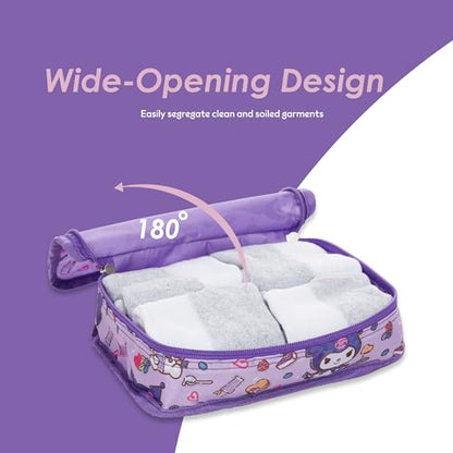 Sanrio's Hello Kitty Packing Cubes - 5 Piece Packing Cube Bags - Travel Essentials - Suitcase Luggage Organizer Set - Hello Kitty and Friends, My Melody, Kerromi, Kerropi, Badtz-Maru (Kerromi) - color: Purple