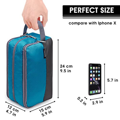 Toiletry Bag for Men Hanging Dopp Kit Water Resistant Shaving Bag Small Toiletry Bag for Traveling (Blue) - color: Blue