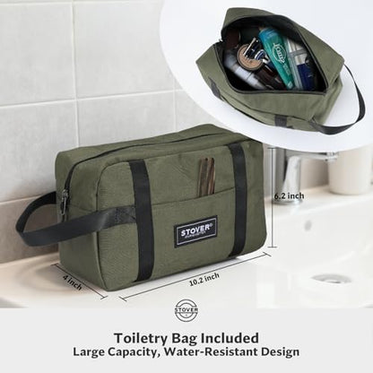 STOVER 45L Carry-On U-Zip Rolling Duffel Bag with Wheels, Medium Durable Travel Duffle w/Toiletry Bag, Heavy-Duty, Packable, Foldable w/Shoulder Straps- Use as Luggage or Backpack, Men/Women (Green) - color: U-Zip Green