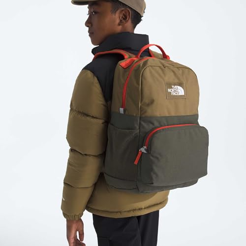 The North Face Teen Chuckwalla Daypack - Travel Backpack, Laptop Sleeve, Reflective Safety Details, Adjustable Strap, Cedar/New Taupe Green/Lava Red, One Size - color: Cedar/New Taupe Green/Lava Red