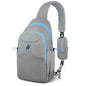 Seektop RFID Anti-Theft Crossbody Bag Sling Backpack for Women & Men, Casual Chest Daypack for Daily Travel - color: Gray