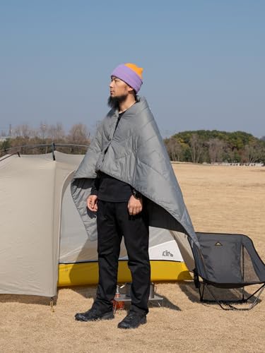 iClimb 3M Thinsulate Insulation Warm Camping Blanket Ultralight Compact - color: Light Grey, size: 39” × 57”, 0.62 lb