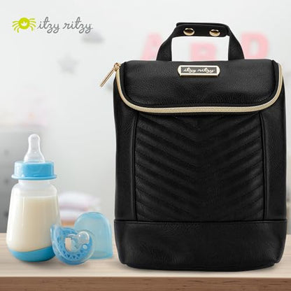 Itzy Ritzy Insulated Bottle Bag – Keeps Bottles Warm or Cool - Holds 3 Bottles and Features Interior Pocket For Ice Pack (Not Included), Jetsetter - color: Jetsetter