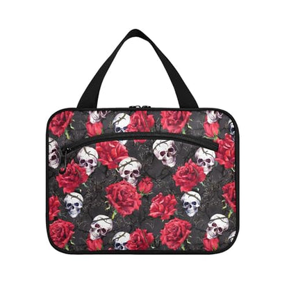 MNSRUU Toiletry Bag, Gothic Skulls Pattern, Waterproof Cosmetic Case for Travel, Women - color: Skulls 007