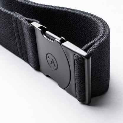 Arcade The Original Unisex Adventure Belt, Heavy Duty Elastic Webbing, Non-Metal Travel Friendly Buckle - color: Ranger Hinterland - Heather Black