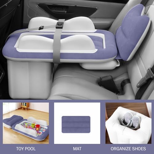 Toddler Airplane Bed, Comfortable Toddler Inflatable Bed with Pump, Patch Kit and Storage Bag, Portable for Car, Plane, Travel, Camping Airplane, Inflatable, Kids Travel B