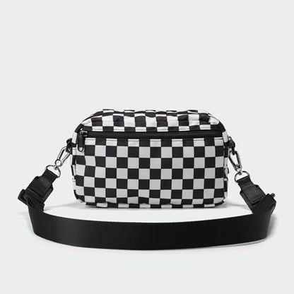 Pander Crossbody Sling Bag – Everyday Purse with Adjustable Strap, Perfect for Travel, Errands, and Daily Use - color: Checkered Black