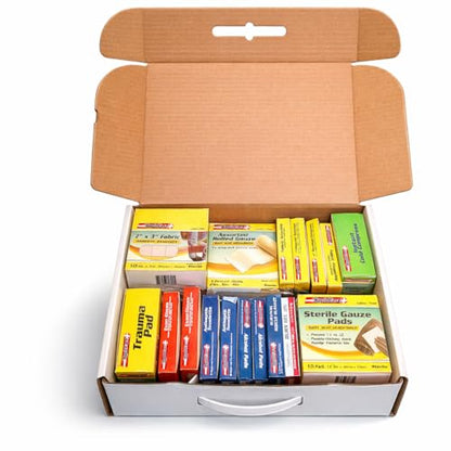 Rapid Care 2-Shelf First Aid Refill Kit - 307 Piece OSHA & ANSI Compliant Medical Supplies for Office, Home, Car, Travel & Outdoor Use - size: 2-Shelf Refill