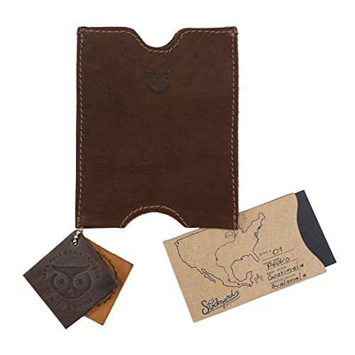 Hide & Drink, Travel Passport Pocket Sleeve Handmade from Full Grain Leather - Swayze Suede - color: Swayze Suede