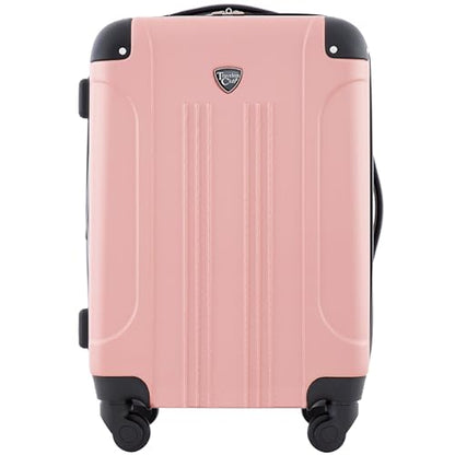 Travelers Club Chicago Hardside Expandable Spinner Luggage, Rose Gold, 22" Carry-On - color: Rose Gold, size: 22" Carry-On