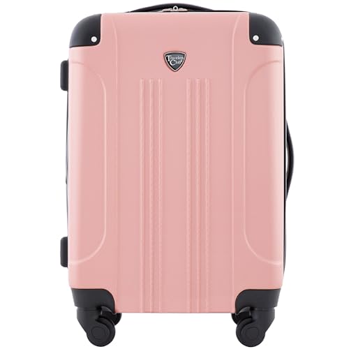 Travelers Club Chicago Hardside Expandable Spinner Luggage, Rose Gold, 22" Carry-On - color: Rose Gold, size: 22" Carry-On