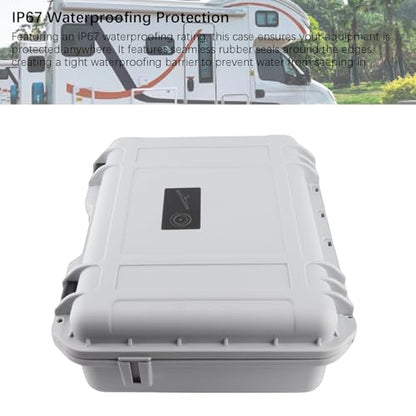RiToEasysports Satellite Dish Carrying Case, Weatherproof Hard Case with Foam Insert, Protective Shell for RVs, SUVs, and Mobile Travel