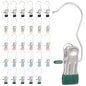 30 Pack Heavy Hanger Clips for Closet, Laundry Hooks Hanging Clips with, Clothespin for Clothes Pants,Clothes Pins Multi-Purpose Clip Big Hangers & Pants Clip Hangers for Hats Socks Towels Travel - color: Colours