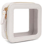 LETGO Clear Makeup Bag Travel Cosmetic Case Transparent Toiletry Bag with Zipper, Portable Make Up Organizer Traveling Compact Car Bag for Essentials Mini White - color: White, style: Mini