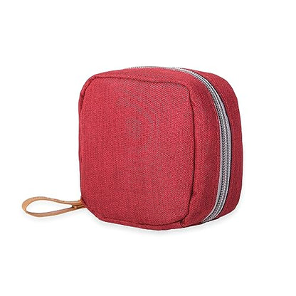 Hekyip Mini Cosmetic Bag, Travel Makeup Pouch, Portable Waterproof Cosmetic Pouch for Ladies Women, Mini (Mini Red) - color: Mini Red