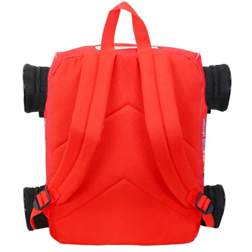 Disney Cars Mini Backpack for Kids - Bundle with 14” Lightning McQueen Backpack with Water Bottle, Stickers, More | 3D Lightning McQueen Travel Bag Set for Girls, Boys