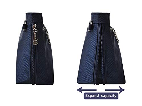 Vercord Expandable Nylon Handbag Purse Organizer Insert Liner Shaper Bag in Bag Navy Medium - color: Navy, size: Medium