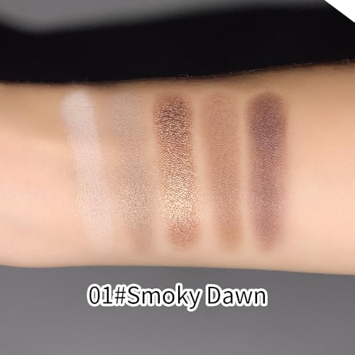 Neutral Nude Brown Eyeshadow Palette – Beige, Cool Taupe, Bronze Gold Shimmer, Cocoa Brown & Deep Espresso Matte, High Pigment Blendable Long-Lasting Eye Shadow for Daily Soft Glam & Mature Eyes - color: C01