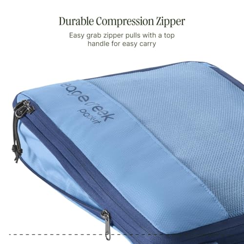 Eagle Creek Pack-It Isolate Compression - Lightweight Cube for Optimizing Luggage Space - Easy-Grab Zipper - Convenient Top Handle - Recycled Materials - Small - color: Blue Dawn, size: Compression Set – one Small and one Medium