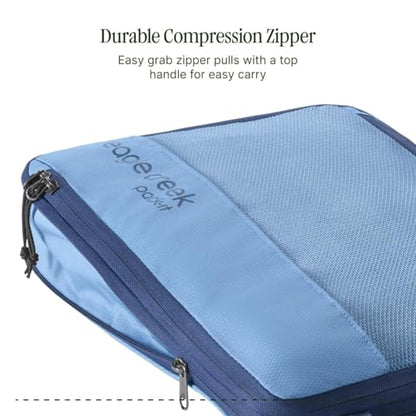 Eagle Creek Pack-It Isolate Compression - Lightweight Cube for Optimizing Luggage Space - Easy-Grab Zipper - Convenient Top Handle - Recycled Materials - Small - color: Blue Dawn, size: Compression Set – one Small and one Medium